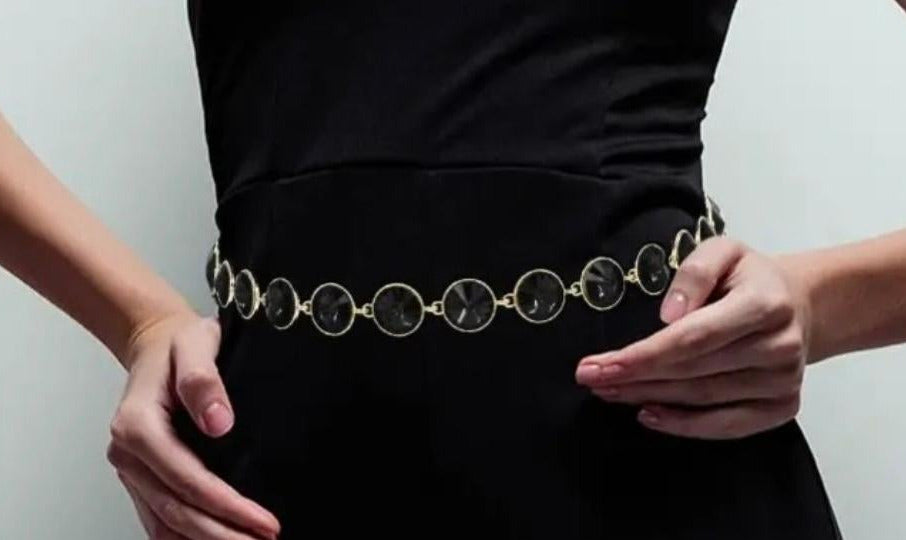Black stone belt