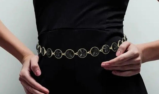 Black stone belt