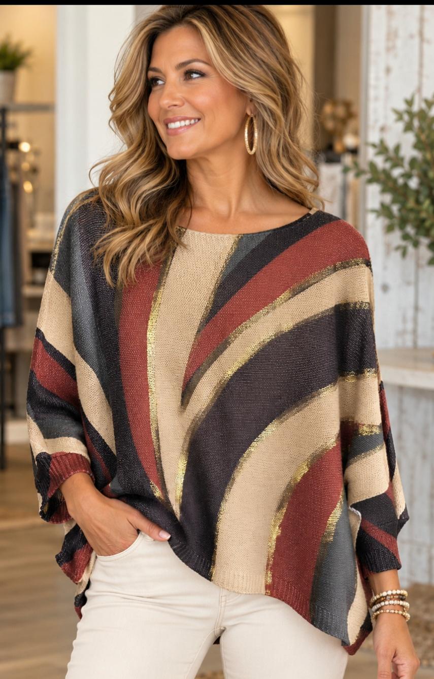 Multi color fall sweater