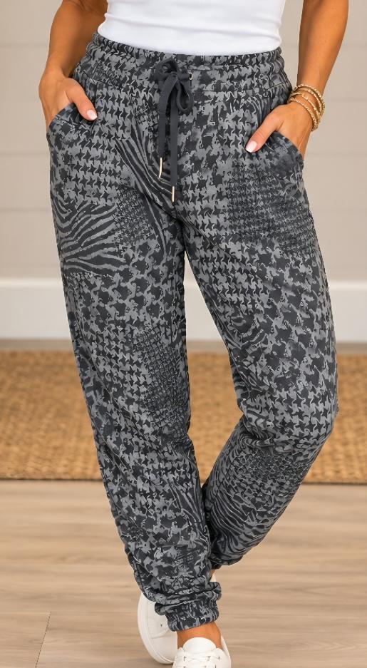 Grey print pant