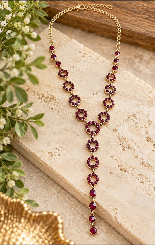 Red stone necklace