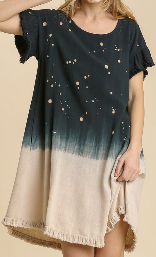 Black and cream dress