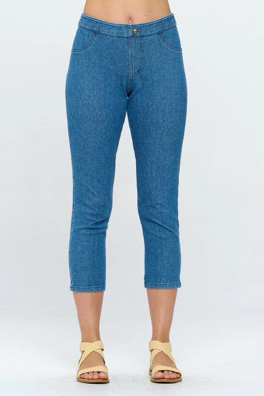 Denim capri