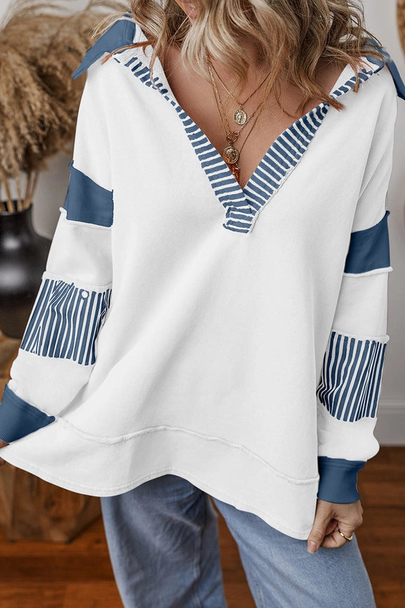Blue stripe top