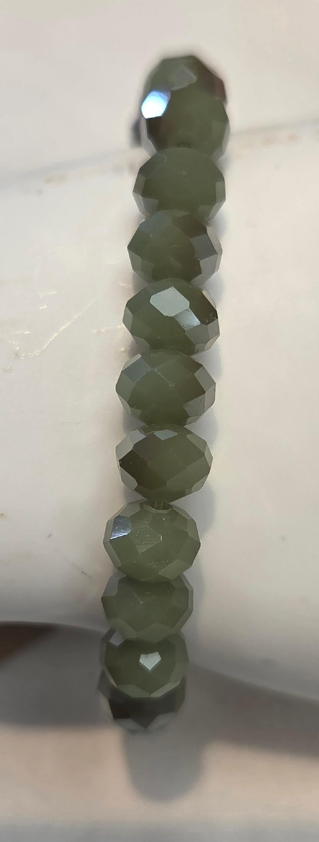 Olive bead bracelet