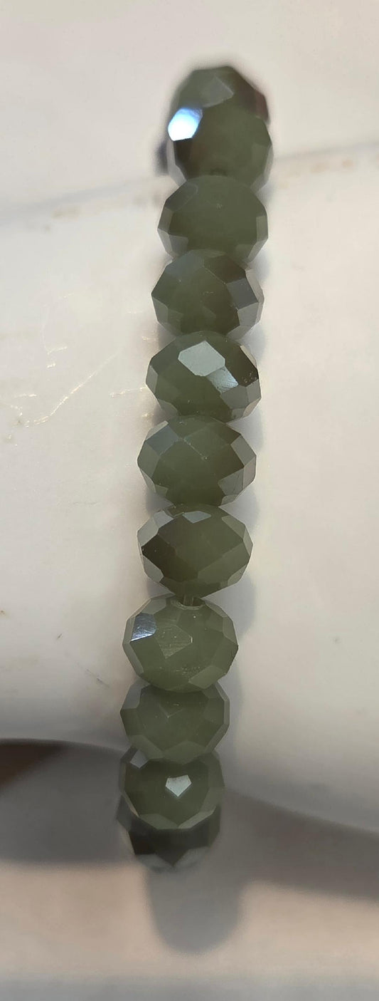 Olive bead bracelet