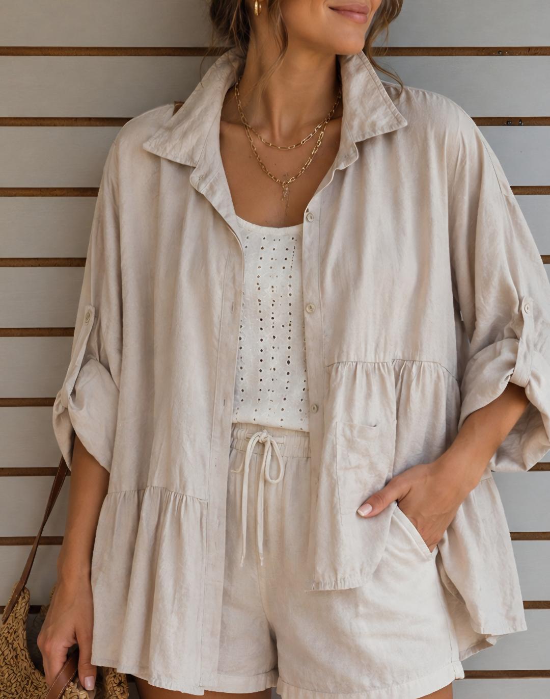 Champaign shimmer blouse