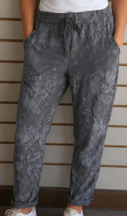 Grey swirl pant
