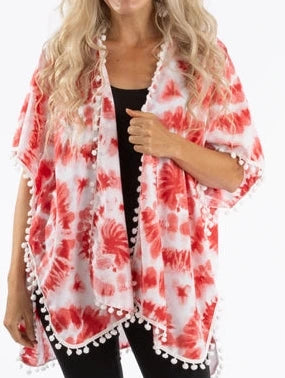 Red and white kimono