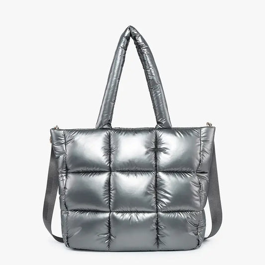 Gun metal hobo bag