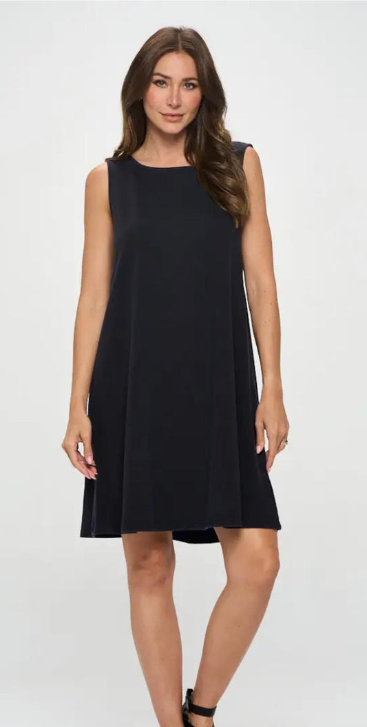 Black denim dress