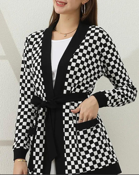 Plaid cardigan