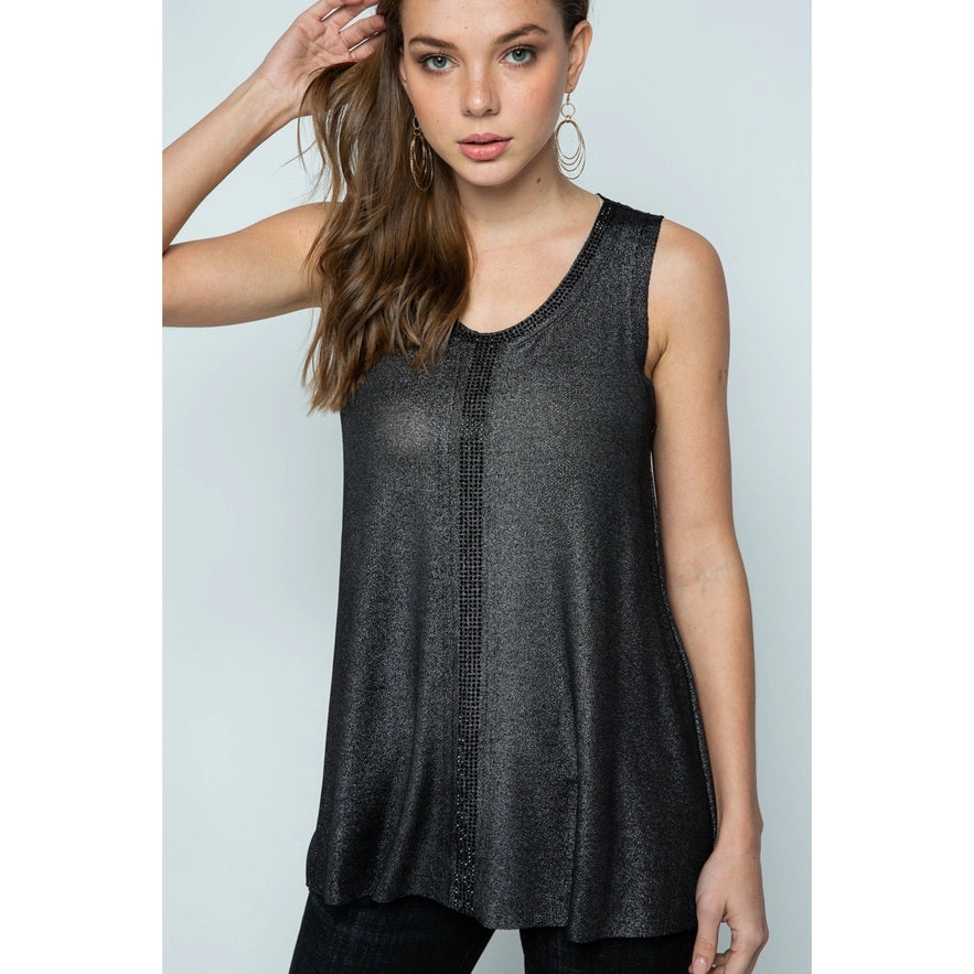 Black snakeskin tank