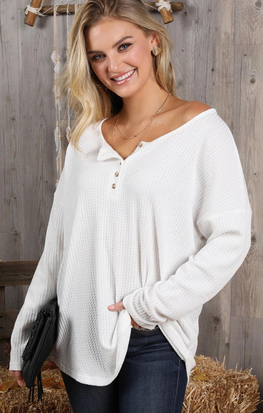 White oversized top