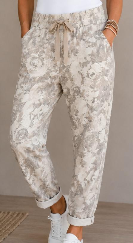 Rose printed pant