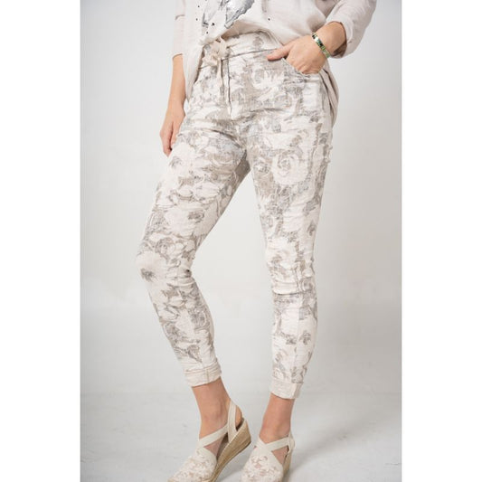Rose printed pant