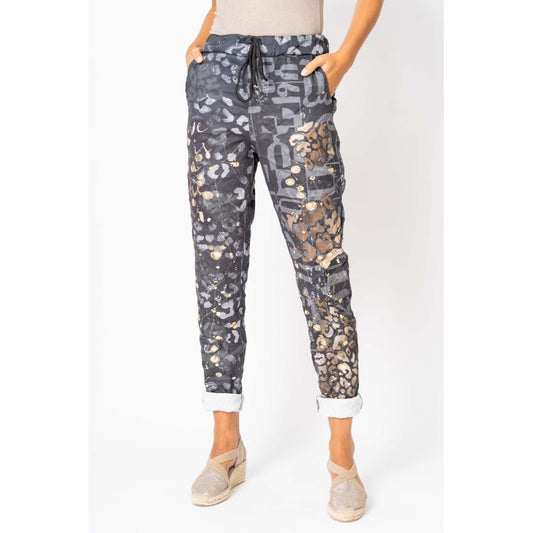 Grey print pant