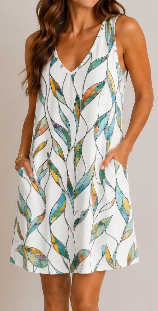 Wavy floral dress