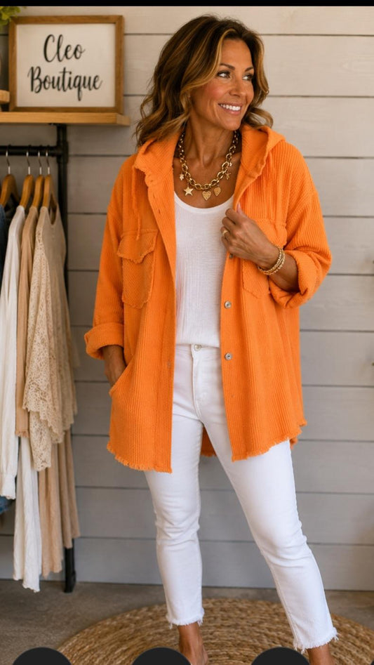 orange hoodie