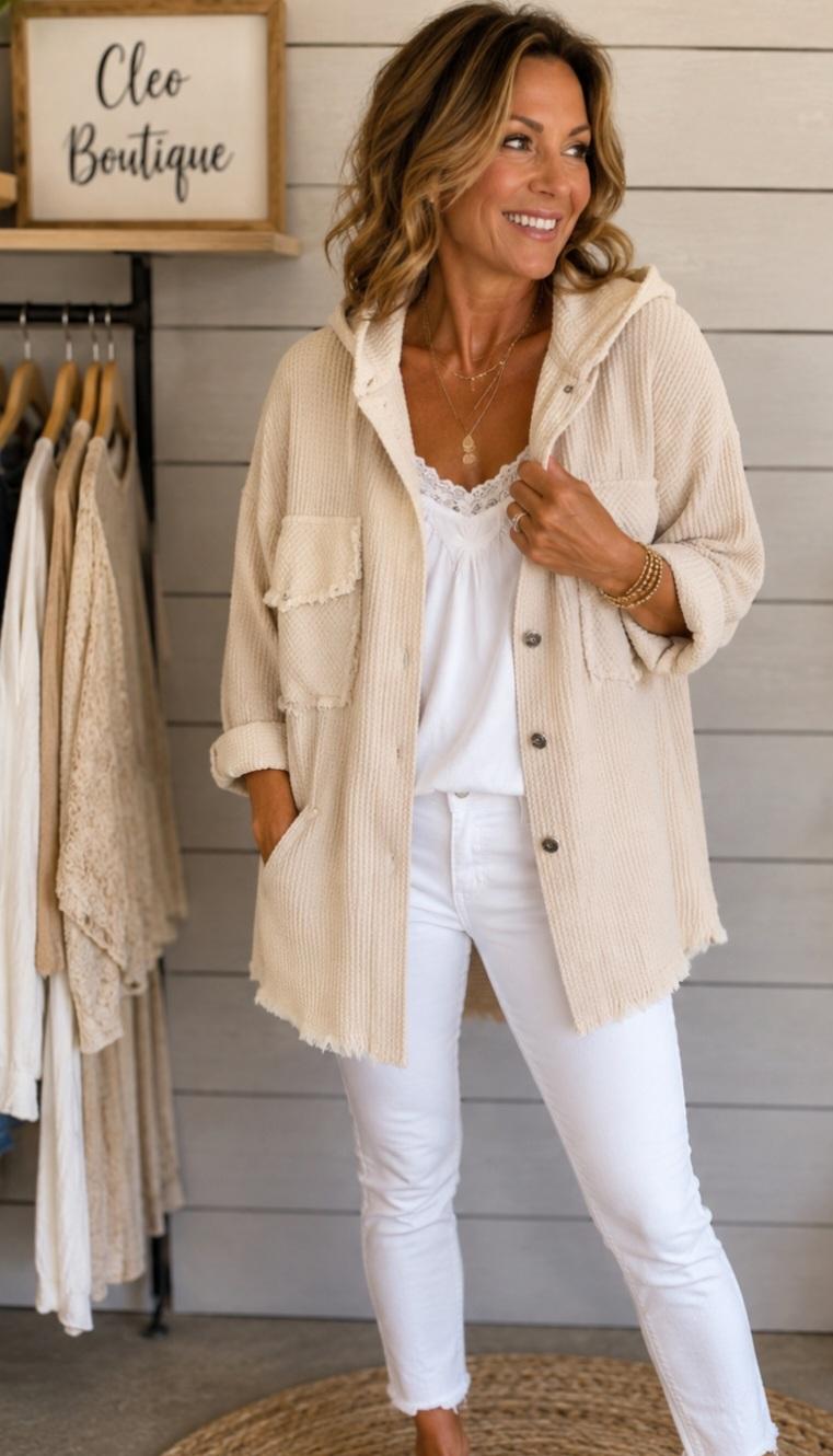 Beige hoodie