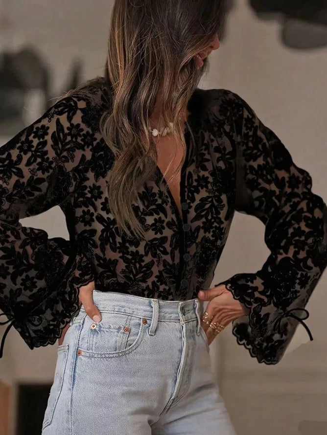 Black lace top