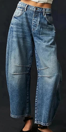 Washed blue jean
