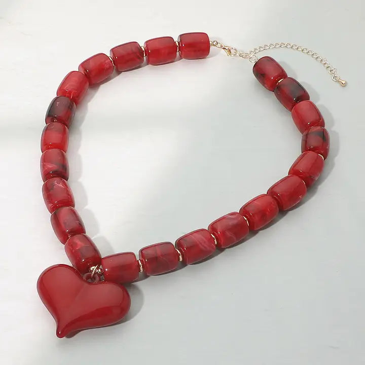 Red heart necklace