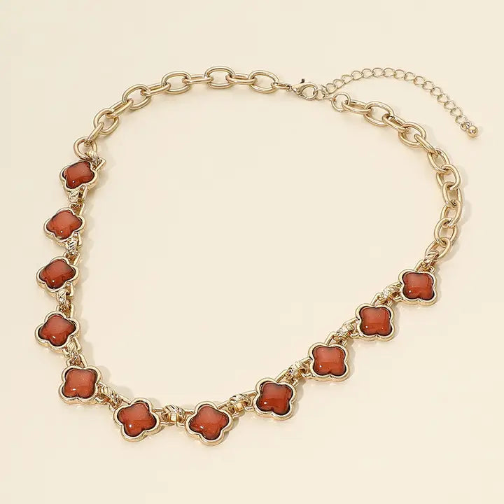 Brown stone necklace