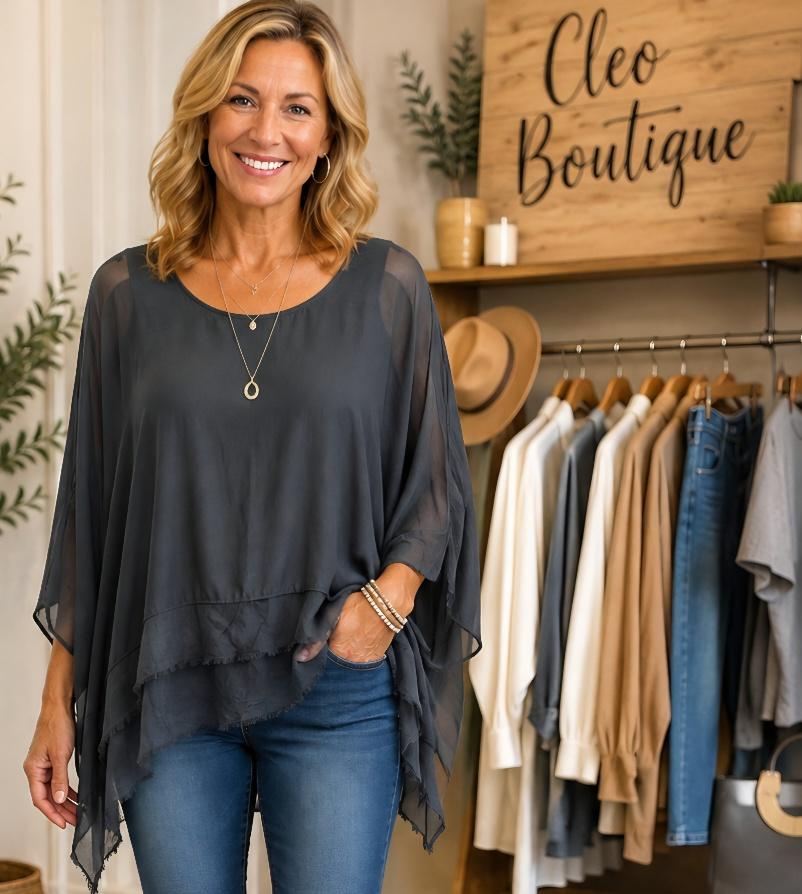 Dark grey layer top