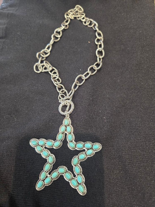 Turquoise star necklace