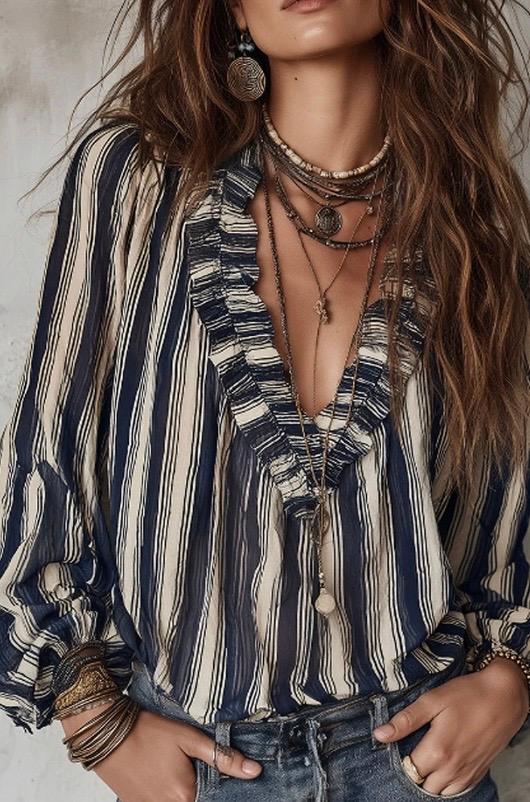 Black stripe top