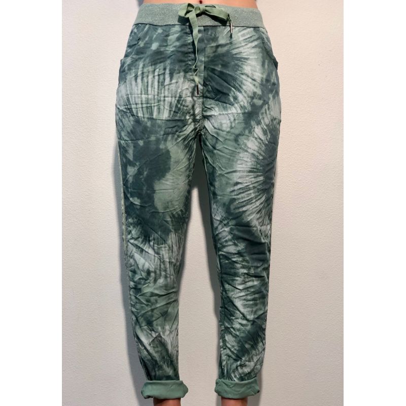 Dark olive tie dye pant