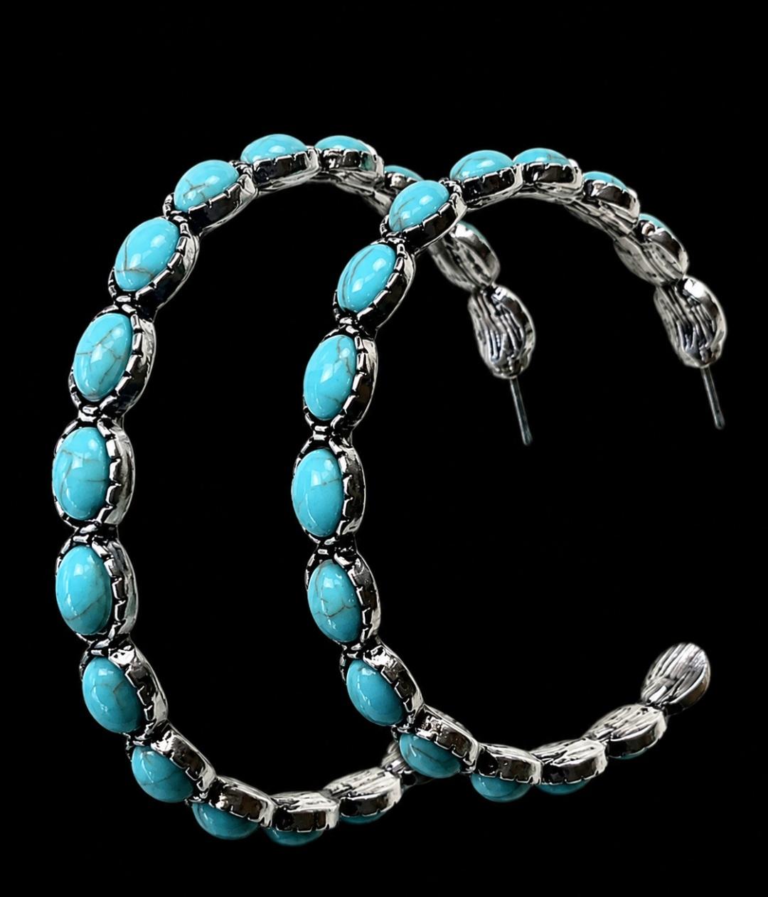 Turqoise hoops
