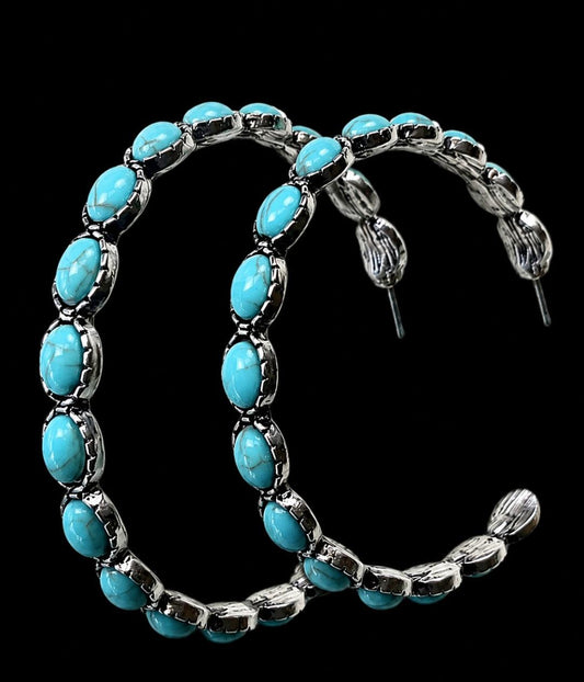 Turqoise hoops