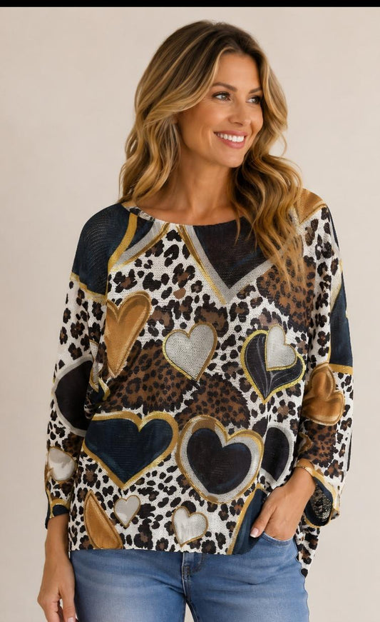 Black heart knit
