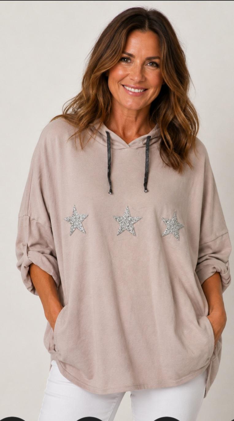 Pink star hoodie