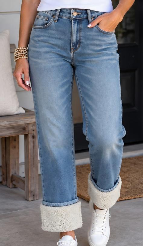 Sherpa cuff jean
