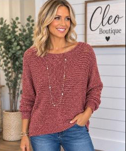 Light burgandy knit