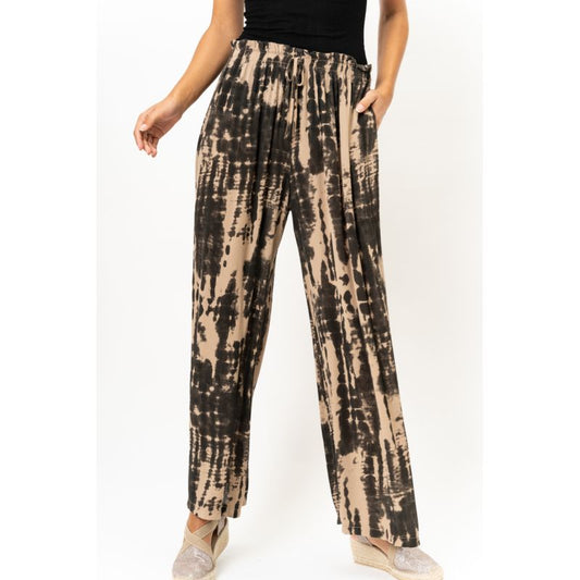 Camel tie dye pant