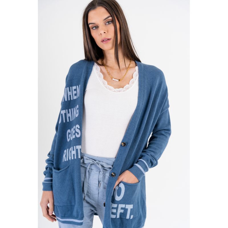 Blue cardigan