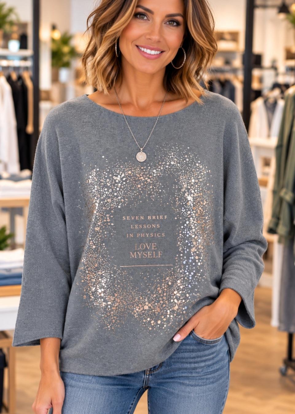 Grey Love myself sweater