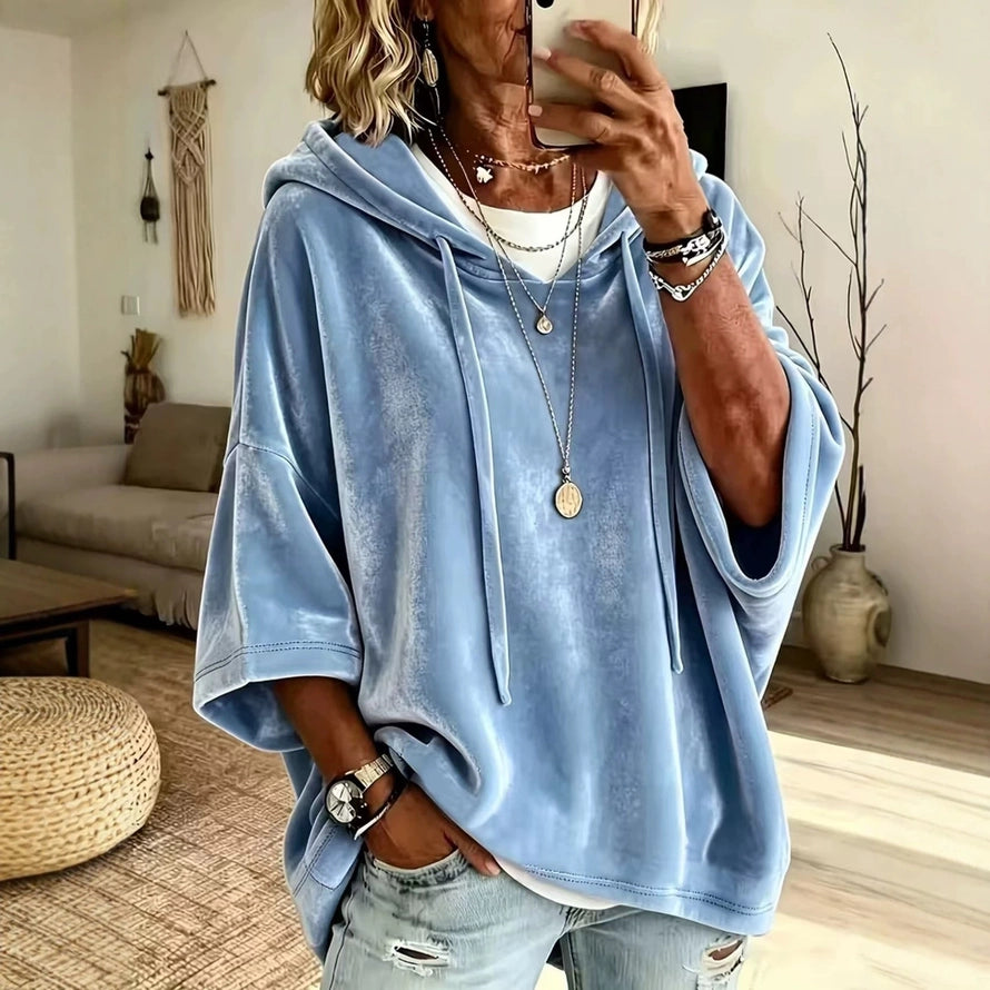 Blue hoodie