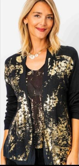 Black and gold cardigan preorder