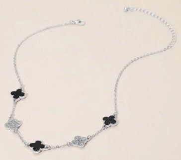 Black clover necklace