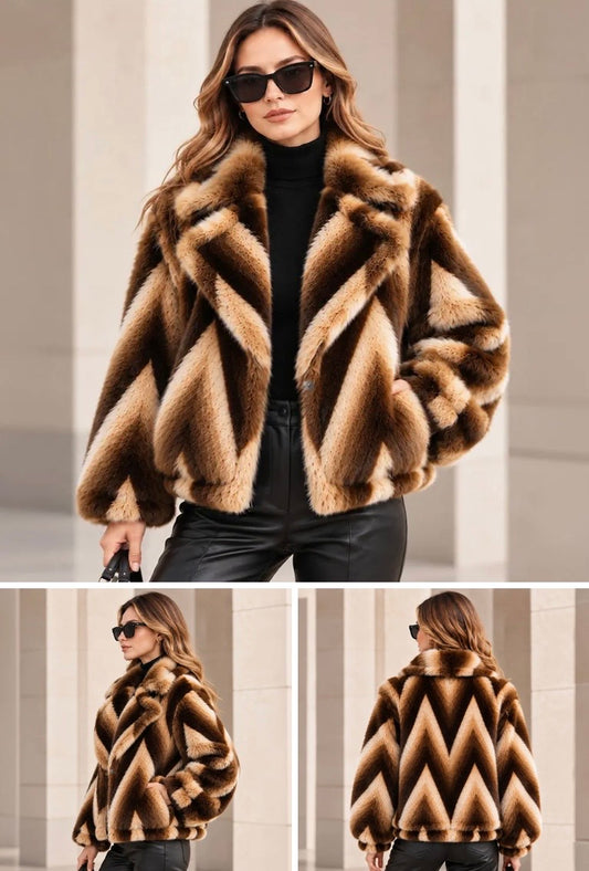 Faux fur jacket