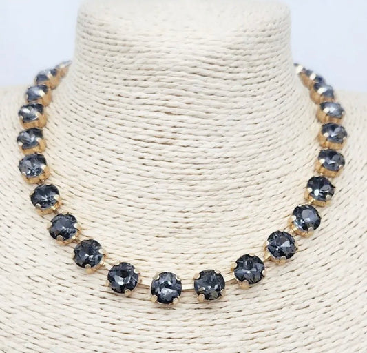 Black diamond Tova inspired dupe necklace