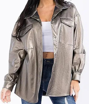 Bronze pleather jacket