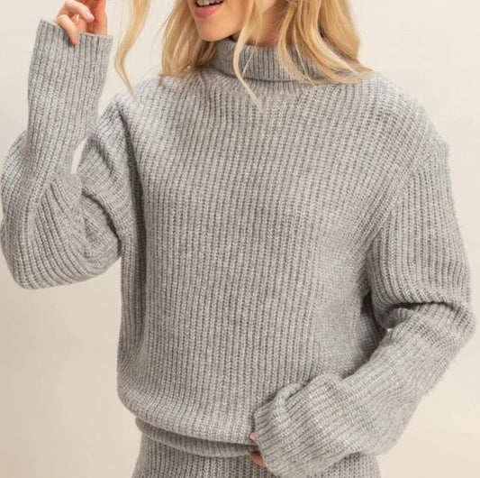 Heather grey turtleneck