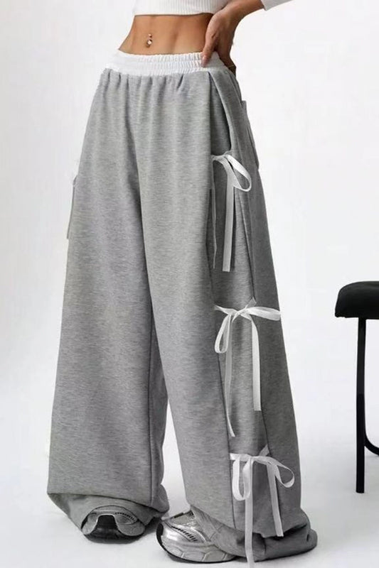 Grey ribbon pant