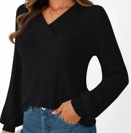 Black long sleeve top